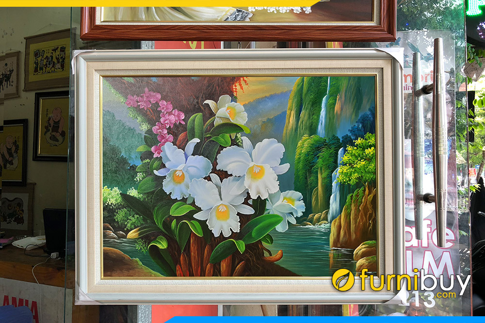 Tranh son dau goc lan rung ben thac nuoc AmiA SD91908