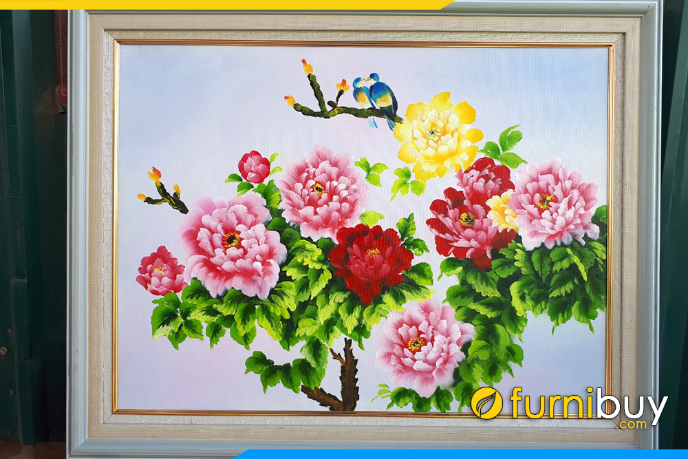Tranh son dau mau don va doi hy thuoc kho nho amia TSD 197B