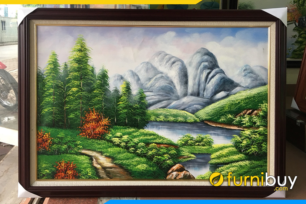 Tranh sơn dầu phong cảnh sông núi TSD 244 | Nội thất FurniBuy