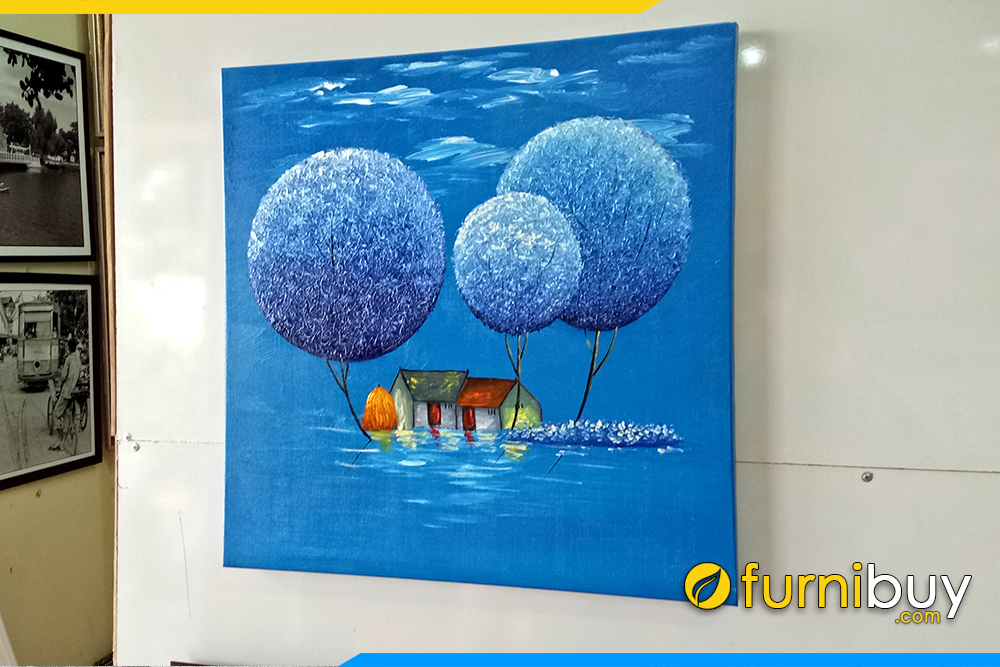 Tranh ve phong canh mau xanh duong amia tsd 271