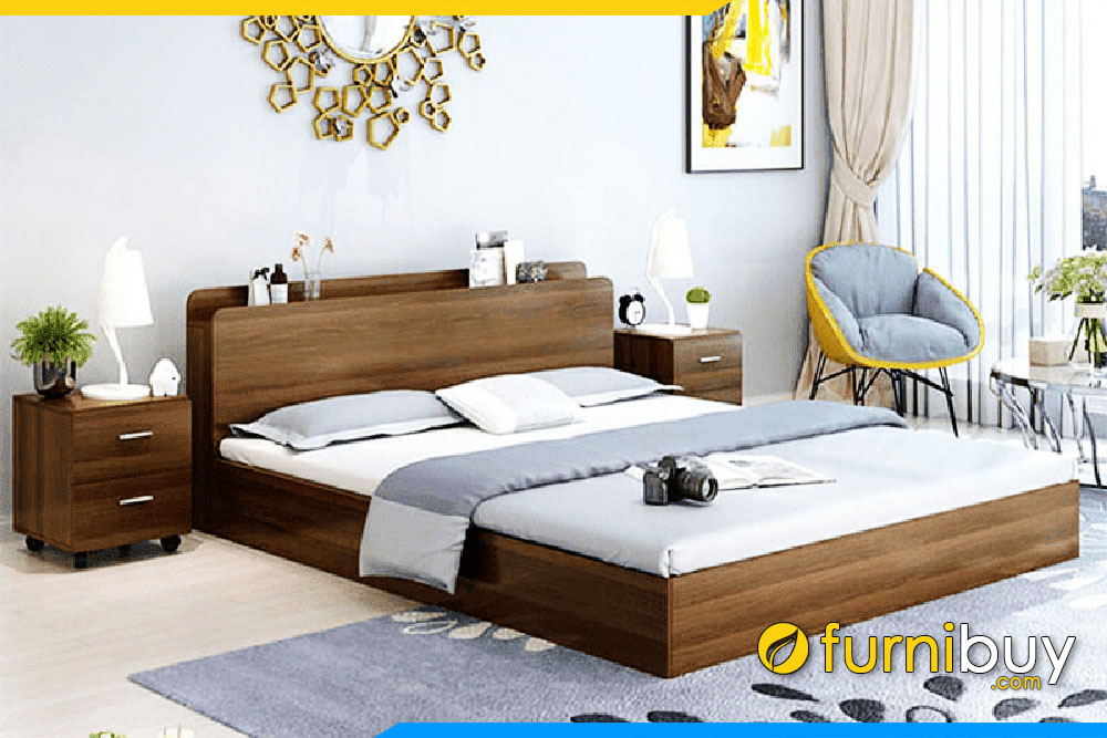 Giuong ngu go cong nghiep hien dai co ke trang tri fb gn166