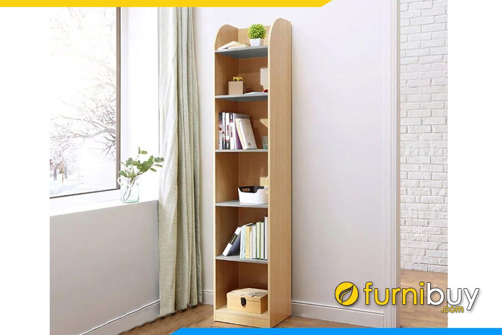 Hình ảnh Giá sách chân bệt dáng cao nhiều ngăn ô hộc FB KS130