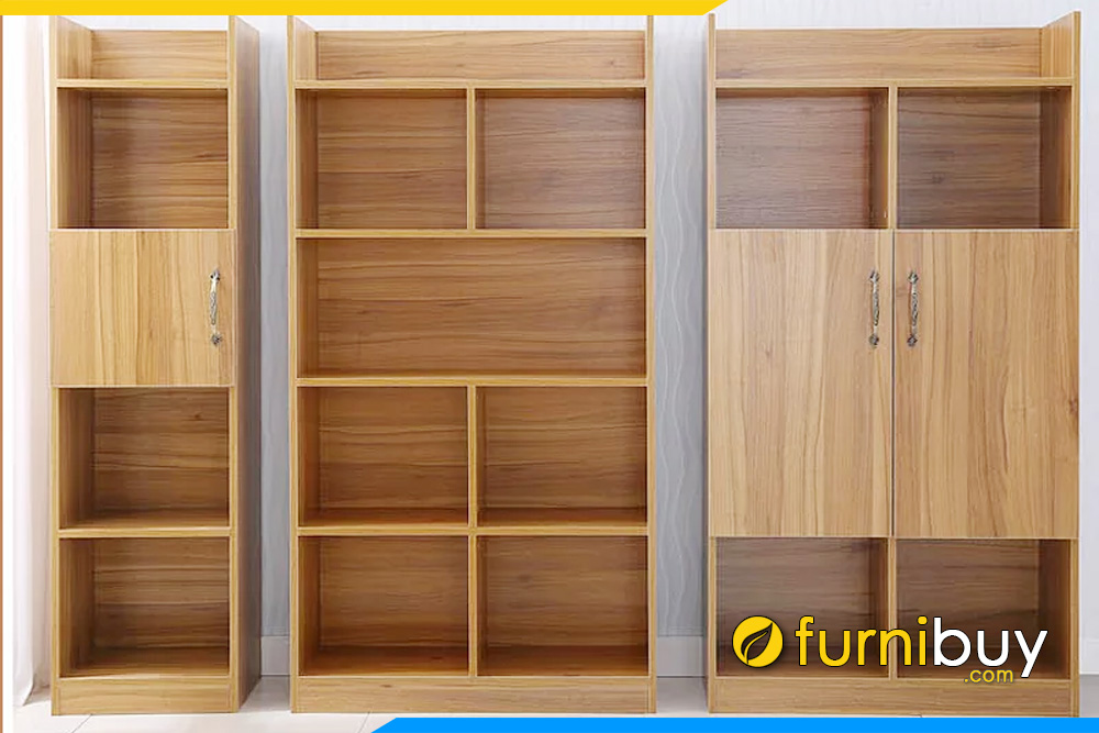 thiết kế mẫu tủ sách hiện đại 3 ngăn fb ks210