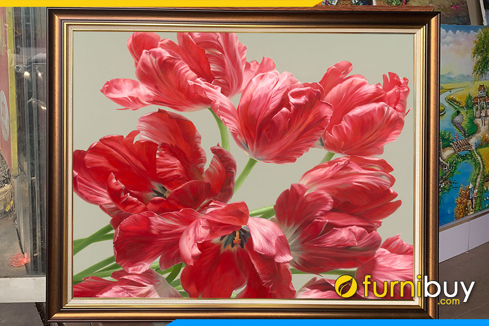 Tranh ve hoa tulip do amia sdtulip 01
