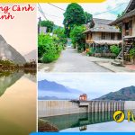 Tranh phong canh que huong hoa binh dep nha
